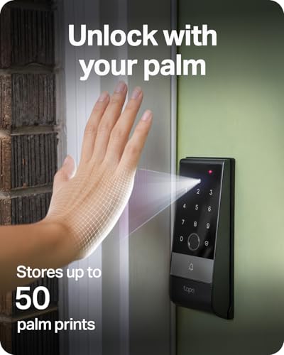 Image of Tapo Smart Door Lock Wi-Fi Deadbolt, Palm & Fingerprint Recognition, DL130