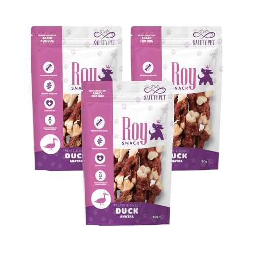 Roy Snack Premium Safety Pet Duck and Calcium Bone Wrap cf da 240gr (3x80gr)