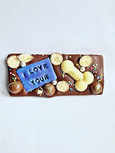 I LOVE Your Willy Chocolate Bar. Handmade 120G Milk and White Chocolate