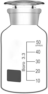 Botella de boca ancha blanca de borosilicato alto, resistente, for laboratorio, 60 ml, 125 ml, 250 ml, 500 ml y 1000 ml(125ml)