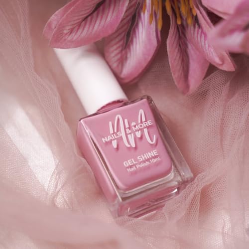 Image of Nails & More Light Pink Nail Polish, Argan Oil-Infused Gel Shine, Soft Pink Nails, Everyday Wear | 10ml
