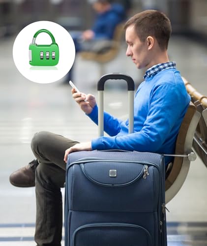 Image of 7 Pcs Number Lock, Number Locks for Door, TSA Locks for Luggage Resettable Pin Number Padlock Smart Lock for Bag Small Lock for School Gym Locker Sports Locker Fence Toolbox Gate Case Hasp Storage