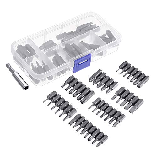 Juego de 44 puntas de destornillador S2 hexagonales con barra de extensión de 1/4