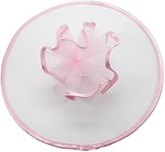 BARATTI 50 Pcs Fairy Veil with Satin Edge, Organza Tulle, Ideal for Wedding Favors, DIY, Confetti (Pink)