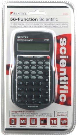 Sentry Industries Inc. 56-Function Scientific Calculator, Black (CA656)