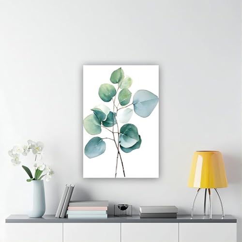 Aquarelle eucalyptus sur toile idee cadeau deco de chambre zen - 6