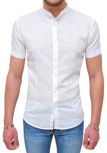 Chemise lin homme manches courtes Evoga vêtement été respirant