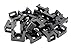 iExcell 100 Pcs Black 9 mm Cable Tie Base Saddle Type Mount Wire Holder