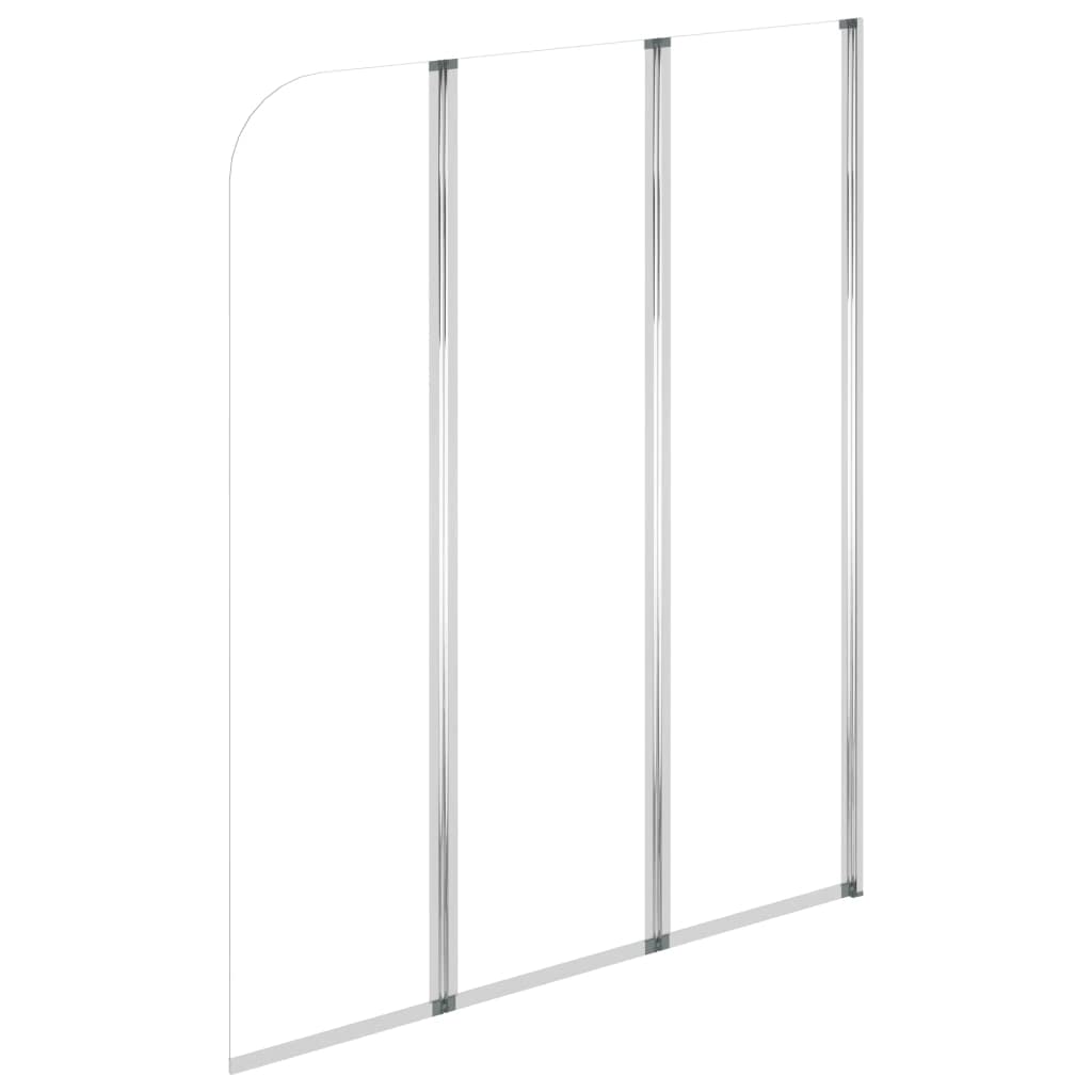 Kabiny prysznicowe 2 szt. 104 x 130 cm szkło hartowane przezroczyste | Składana konstrukcja, profile aluminiowe, łatwy montaż, do wanny