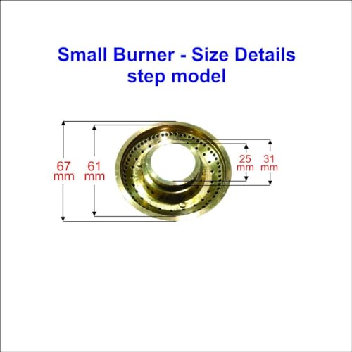 Image of AST? Brass Burner Cap Set of 2 Suitable for all Prestige Brand Auto Ignition Gas Stoves (1 Medium - 7.8 Cm, 1 Small - 6.8 Cm)