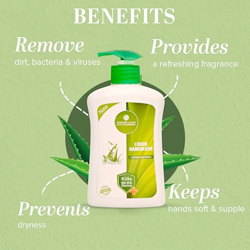 Image of Liquid Handwash - 250ml, Germ Protection and Antibacterial AloeVera Hand Wash, Soft on Hands with Refreshing Fragrance, Suitable for All Skin Types, Ideal for Daily Use