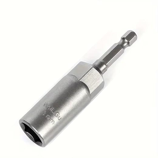 30mm Effective Deep Socket, Deepened and Lengthened 80mm Internal Hexagonal Socket Wrench, Hand Drill Screwdriver Set, Chromium-vanadium Steel, 13mm Wide