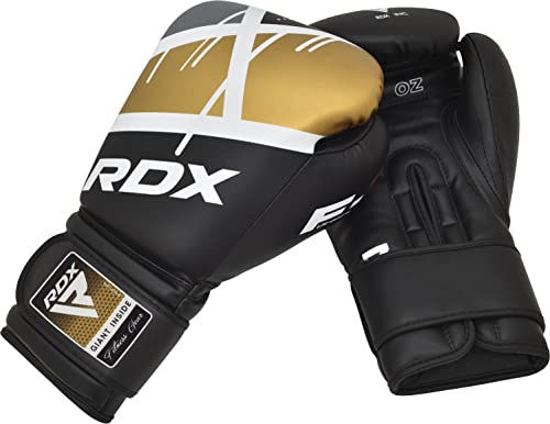 Image of RDX Boxing Gloves EGO, Sparring Muay Thai Kickboxing MMA Heavy Training Mitts, Maya Hide Leather, Ventilated, Long Support, Punching Bag Workout Pads, Men Women Adult 8 10 12 14 16 oz