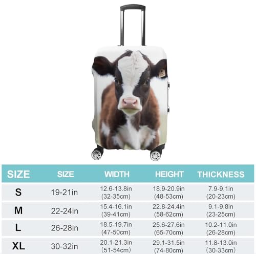 Cow Luggage Cover Elastic Suitcase Protector Case Anti-Scratch Washable Baggage Covers Protector For Traveling, Aircraft Consignment S2