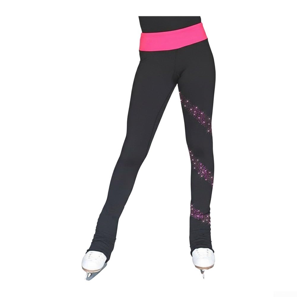 Eiskunstlaufhose für Erwachsene, hautfreundliche weiche Nylonhose mit Fleecefutter, wasserdicht und spritzwassergeschützt für Training und Aufwärmen