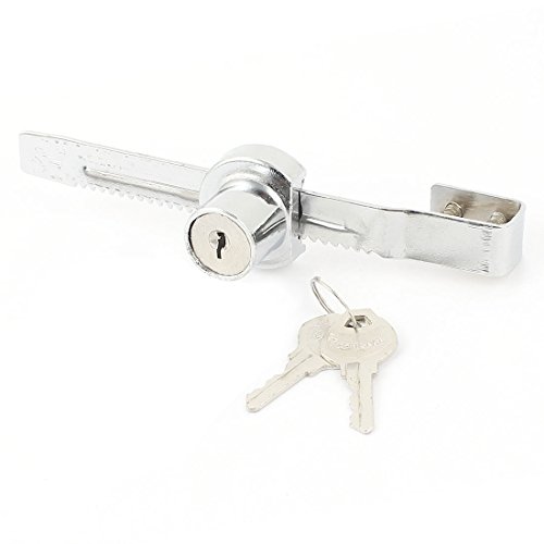 Image of Aexit Hardware Serrated Padlocks & Hasps Plate Sliding Glass Show Case Window Lock Combination Padlocks w Keys