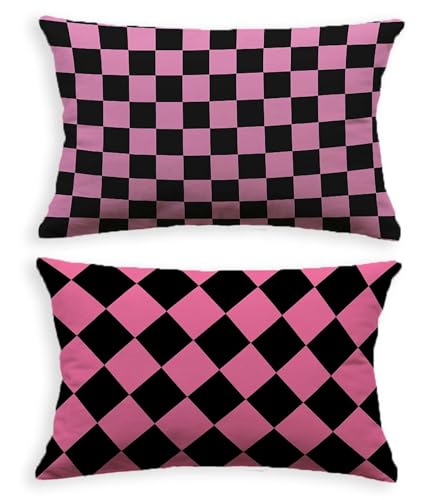 Housse de coussin rose 60x90 en velours pour décoration canapé - 2