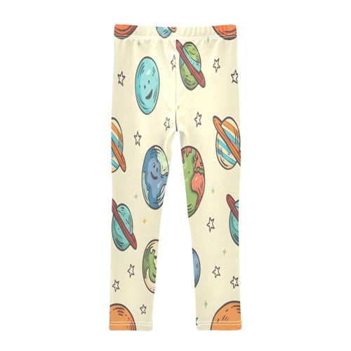 Bolaz Toddler Girls Leggings Printed Yoga Pants Leggings Cartoon Planet Star for Kids2