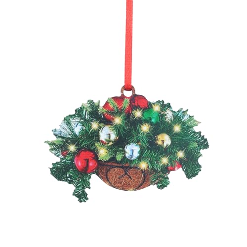 Artificial Christmas Hanging Baskets Outdoor Decor With Frosted Pine Cones Berry Clusters Hanging Basket With For Porch Indoor Garden Patio Lawn