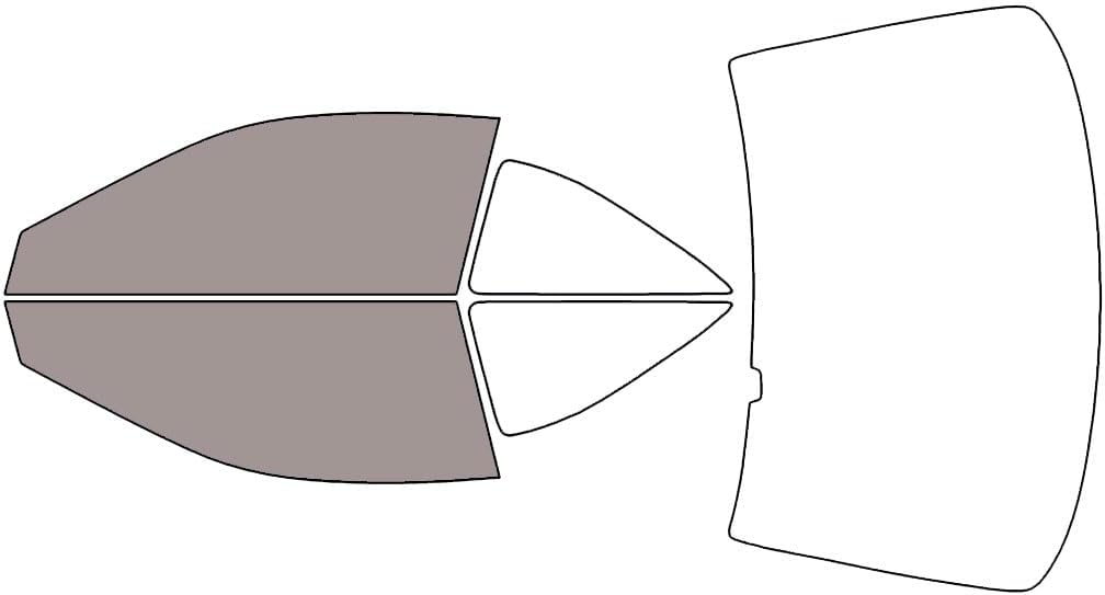 Rvinyl Window Tint Kit Compatible with Honda Accord 1998-2002 (Coupe) - Front Precut Kit - 50% Front Front - 50%