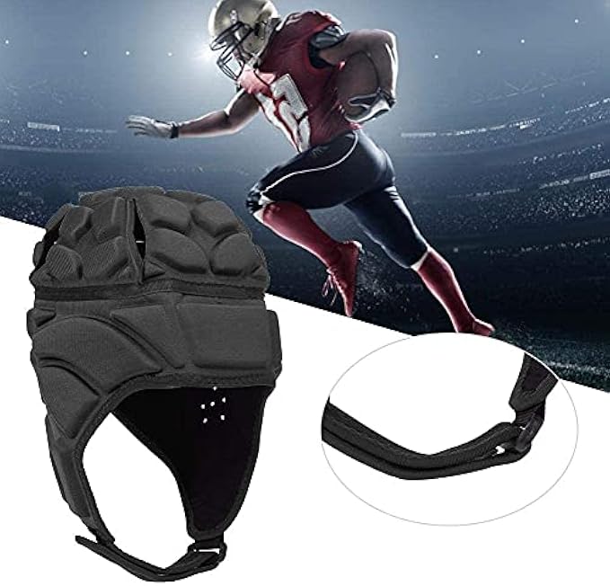 RONGXG Adjustable Rugby Helmet Soft Padded Football Headgear British