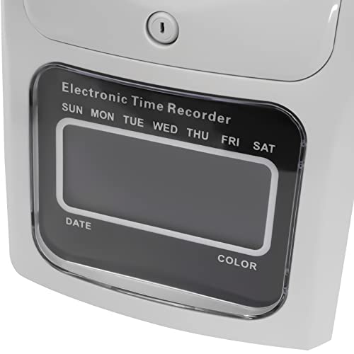 Happcucoe Time Clock, Recorder Time Card Machine,Employee Attendance Machine,Time Clock Punch Card Machine Calculating Time Clock Office With 50 Cards For Companies, Homes, Units #TOP5