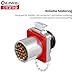 CNLINKO BD-24 19 PIN Industrial Waterproof Connectors, IP68 Circular Connector, Hard Metal Anti-Interference Shell, Quick Plug Aviation Connector, M24 Panel Mount Flange Socket (19 Pin)
