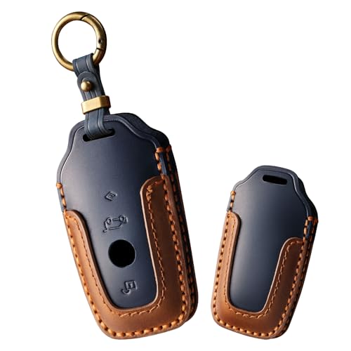 Protégez votre clé BMW avec cet étui cuir bleu 4 boutons anti-choc F30