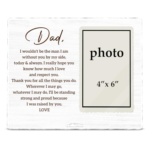 Zauly Father of the Groom Picture Frame Wedding Gifts for Father from Groom Son Love Always Dad Photo Frame 4 x 6 Inch Photo