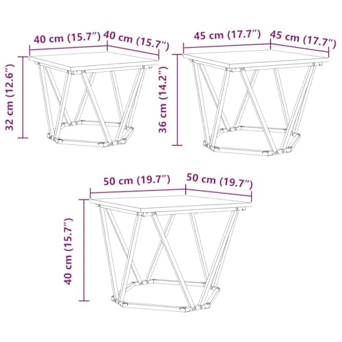Design moderne et structure acier pour cet ensemble table de salon stable - 3