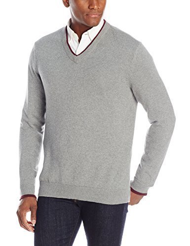 Oxford NY Men's Tipped V-Neck Sweater