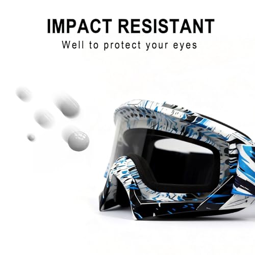 Image of Dirt Bike Goggles Motorcycle ATV Glass Riding Four Wheeler Offroad Mx Racing Helmet Goggles