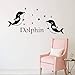 Wohnzimmer Schlafzimmer Wanddekoration Wandaufkleber Delphin Kinderzimmer Delphin Stern Kinderbad Aufkleber 89X42cm