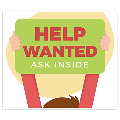 Now Hiring Help Wanted Business Window Retail Large Format Sign
