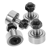 VILLFUL 4 Stück Teiliges Bolzen typ Stahl Cam Follower mit Rollenlager Hochbelastbar Präzise und Zuverlässig für Industrieanwendungen und Maschinenwerkzeuge