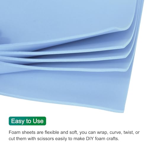 Mousse EVA bleu clair 80 x 50 cm plaque thermoformable pour art et artisanat - 4