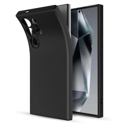 Image of Back Cover for Samsung Galaxy S24 Ultra 5G | Full Camera Protection | Premium Liquid Silicon Case | Flexible Bumper Case for Samsung Galaxy S24 Ultra 5G (Black)