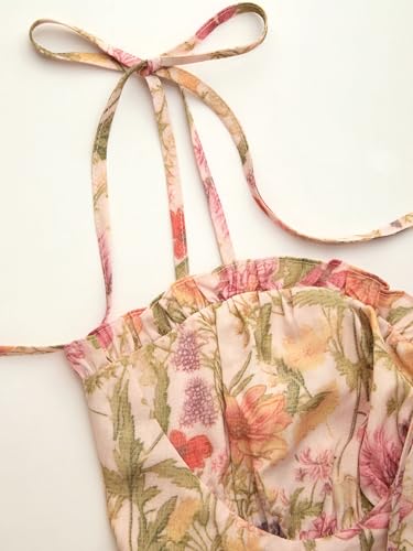 Image of CIDER Floral Dress for Women Summer Mini Sundresses Spaghetti Strap Cute Vacation Dresses Boho Casual Outfits