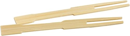 Miniatura 4 de Helen's Asian Kitchen Mini tenedores de cóctel de bambú para aperitivos y selecciones de frutas para fiesta de buffet