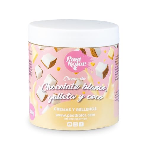 CREMA DE CHOCOLATE BLANCO, GALLETA Y COCO 300 G