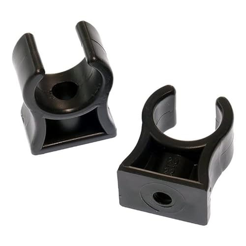 Rohrklemme RKPS 28, Ø innen 28-30 mm M6 Rohrclips Rohrhalter Kunststoff Schwarz