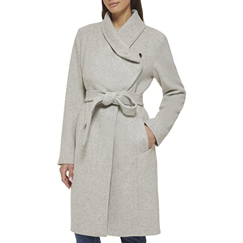 Image of Cole Haan Women's Belted Wool Blend Wrap Coat