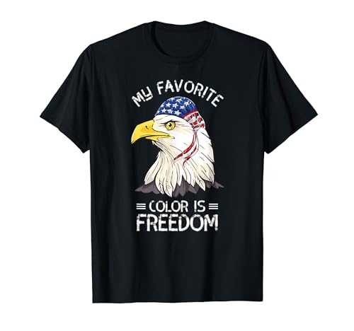 My Favorite Color Is Freedom Eagle Bandera de Estados Unidos Mullet Camiseta