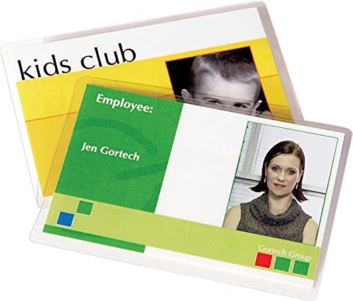 Fellowes 52015 Laminating Pouches,Id Size,5Mil,2-5/8-Inch X3-3/8-Inch,100/Pk,Cl #TOP4