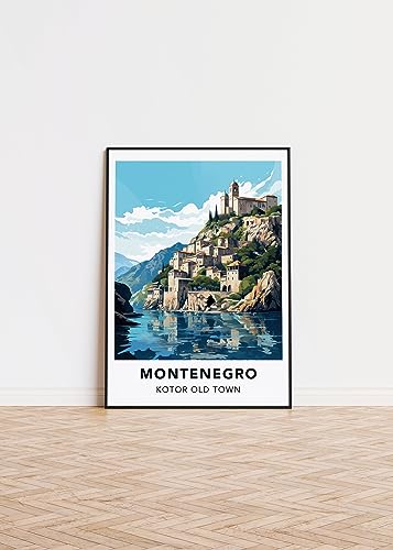 Montenegro poster Kotor Old Town print Montenegro travel print wall art, Montenegro travel poster #2