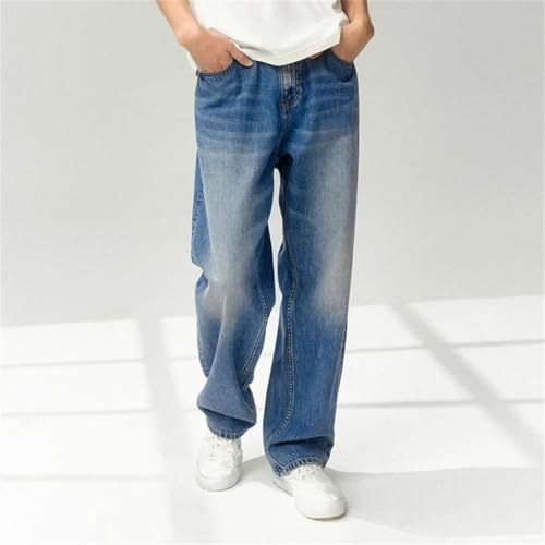 Men’S Loose-Fit Straight-Leg Soft Denim Pants with Casual Jean Style2