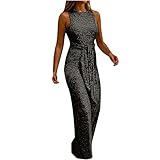 Mujer Mono sin Mangas Mono Mujeres Bodycon Sexy Elegante Ropa para Fiestas Bodas, Monos de Vestir Mujer Elegante Mono de Una Pieza Traje de Club Cintura Alta de Talla Grande para Mujer Monos