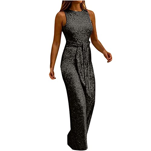 Mujer Mono sin Mangas Mono Mujeres Bodycon Sexy Elegante Ropa para Fiestas Bodas, Monos de Vestir Mujer Elegante Mono de Una Pieza Traje de Club Cintura Alta de Talla Grande para Mujer Monos