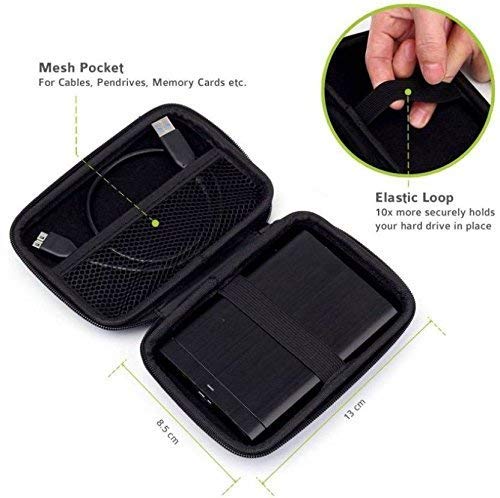 Image of Ganix HDD Hard Case /Cover /Pouch for 2.5 inch Portable Hard Drive - (Compatible with Seagate, Toshiba, WD, Sony, Transcend)