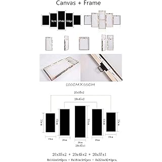 Alternative view of YUANJUN 5 Pieces Toile Tableau Tableaux Deco Murale Salon Moderne Imprimé Toile Intissee Decoration Photo Image Artistique Photographie Toile David Bowie